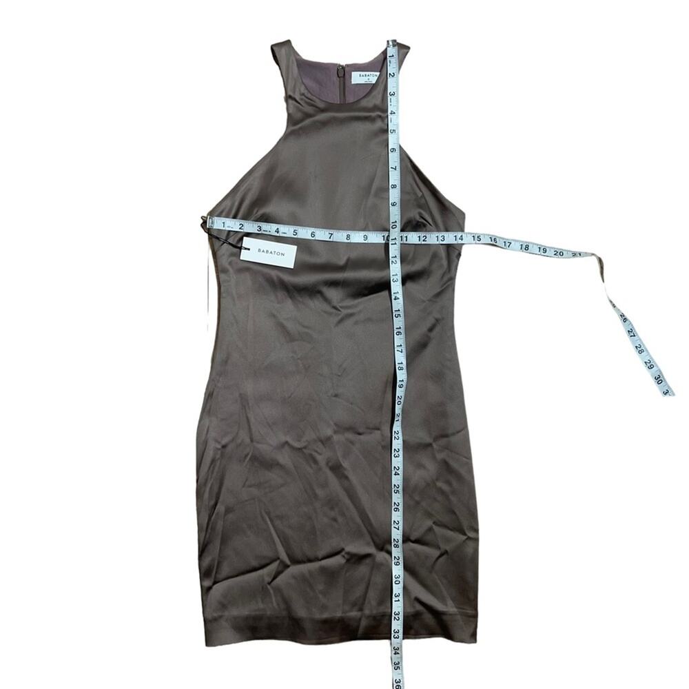 NWT Babaton Aritzia Taupe Racerback Sleeveless Dress Size 0 - Picture 5 of 14